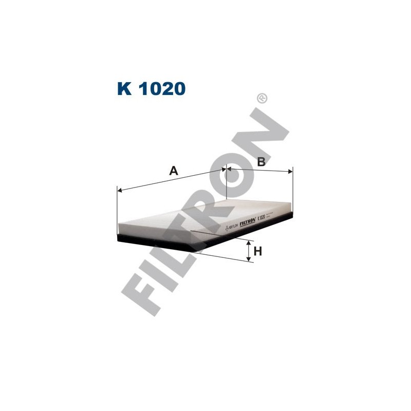 Filtro de Habitáculo Filtron K1020 Peugeot 406, 406 Coupe, Porsche 911 (996) 97-05, 911 (997) 04-, Boxster/Boxster S