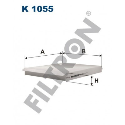 Filtro de Habitáculo Filtron K1055 Lada (BA3) Chevrolet Niva (2123), Opel Astra G/Cabrio/Coupe (Astra II), Zafira I, Zafira II