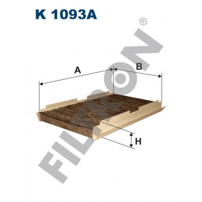 Filtro de Habitáculo Filtron K1093A Citroën C2, C3, C3 Picasso, C4, C4 II, DS4, Peugeot 1007, 307/307 SW, 308, RCZ