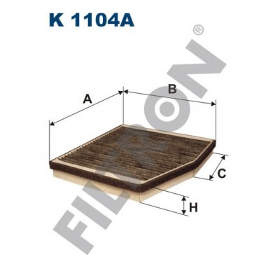Filtro de Habitáculo Filtron K1104A Fiat Doblo I, Punto II, Lancia Musa