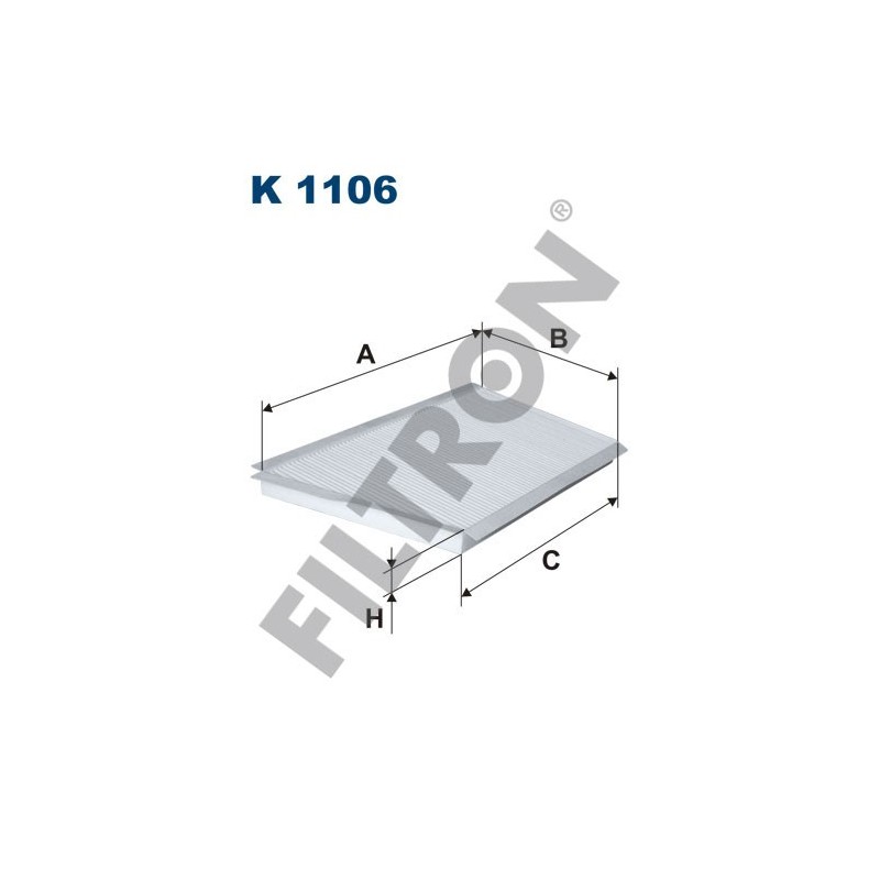 Filtro de Habitáculo Filtron K1106 Mercedes C (W203/C203/T203), CLC (CL203), CLK (A/C209)