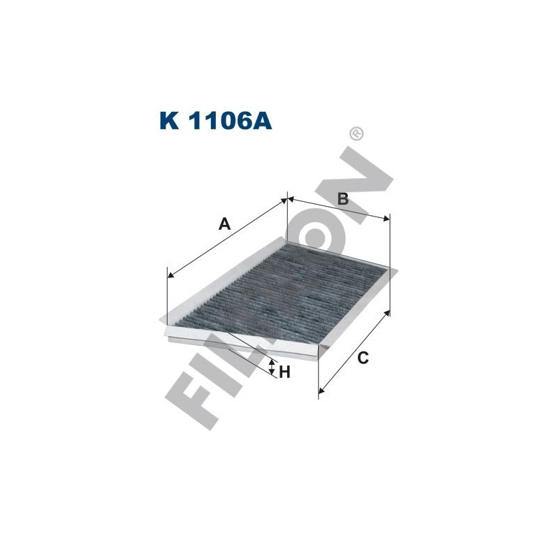 Filtro de Habitáculo Filtron K1106A Mercedes C (W203/C203/T203), CLC (CL203), CLK (A/C209)