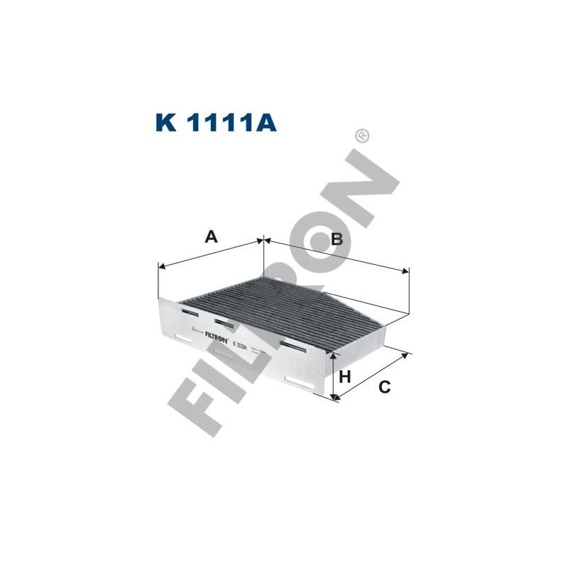 Filtro de Habitáculo Filtron K1111A Audi A3 II, Q3, Seat Alhambra II, Altea, Leon II, Toledo III, Skoda Octavia II, Superb II