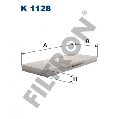 Filtro de Habitáculo Filtron K1128 Citroën C8, Jumpy, Fiat Scudo, Ulysse II, Lancia Phedra, Peugeot 807, Bipper, Expert