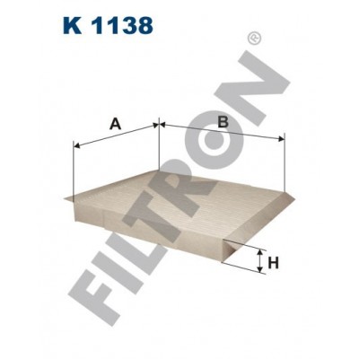 Filtro de Habitáculo Filtron K1138 Opel Meriva A, Vauxhall Meriva A