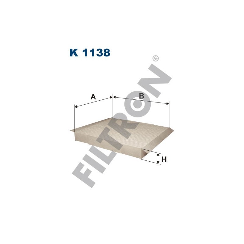 Filtro de Habitáculo Filtron K1138 Opel Meriva A, Vauxhall Meriva A