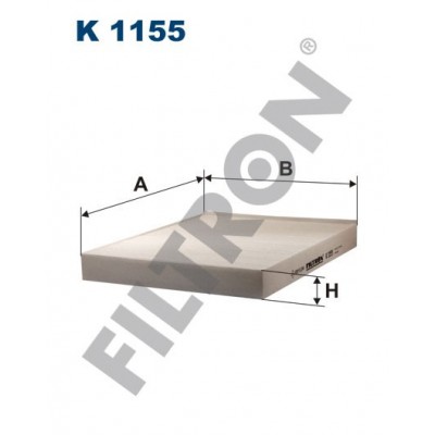 Filtro de Habitáculo Filtron K1155 Audi Q7 (4L), Volkswagen Amarok, Caravelle (T5), Touareg, Transporter (T5)
