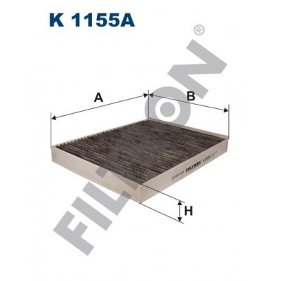 Filtro de Habitáculo Filtron K1155A Audi Q7 (4L), Porsche Cayenne/Cayenne S, Volkswagen Amarok, Caravelle (T5), Touareg