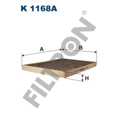 Filtro de Habitáculo Filtron K1168A Chrysler Grand Voyager III, Voyager III (RG)