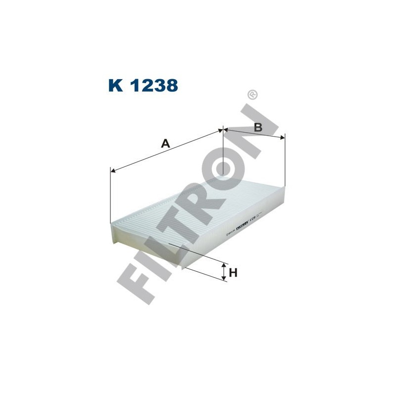 Filtro de Habitáculo Filtron K1238 Citroën Jumpy II, Fiat Scudo II, Peugeot Expert II, Toyota Proace