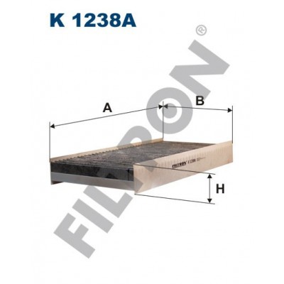 Filtro de Habitáculo Filtron K1238A Citroën Jumpy II, Fiat Scudo II, Peugeot Expert II, Toyota Proace