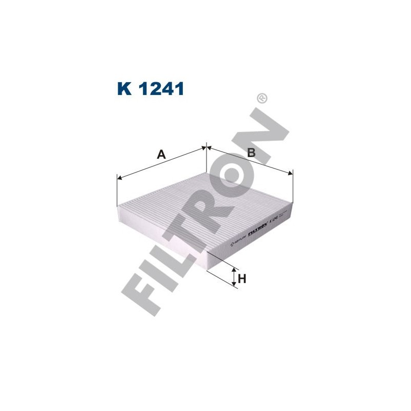 Filtro de Habitáculo Filtron K1241 Citroen C-Crosser, C4 Aircross, Fiat Fullback, Isuzu D-Max, Mitsubishi ASX, L200, Lancer V