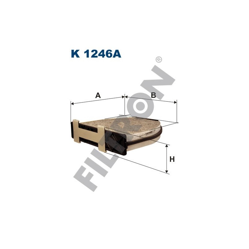 Filtro de Habitáculo Filtron K1246A Mercedes C (W204/S204), E (W212), E Coupe/Cabrio (A/C207), GLK (X204), SLS (C197)