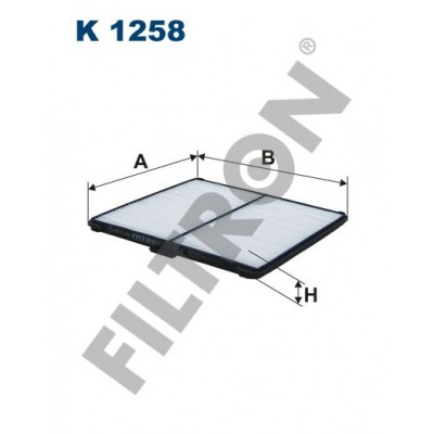 Filtro de Habitáculo Filtron K1258 Chevrolet Europe (GM) Rezzo, Spark, Daewoo (Chevrolet) Matiz