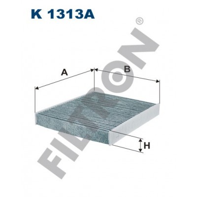 Filtro de Habitáculo Filtron K1313A Audi A1 (8X), Seat Ibiza V, Toledo IV, Skoda Fabia II, Fabia III, Praktik, Rapid, Roomster