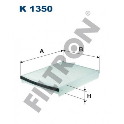 Filtro de Habitáculo Filtron K1350 Ford C-Max II/Grand C-Max, Focus III/ IV, Kuga II, Tourneo Connect II, Transit Connect II