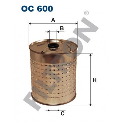 Filtro de Aceite Filtron OC600 Auwaerter 406, 508, 608, Hanomag-Henschel F 20-F 45, Mercedes 2T, 3T, 4T, Orenstein/Koppel A/V