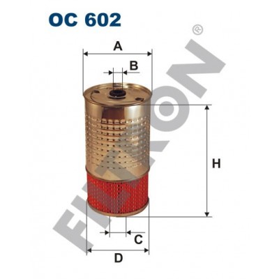 Filtro de Aceite Filtron OC602 Daewoo (Chevrolet) Korando, Musso, Evobus O 100, Mercedes 2T, 3T, 4T, 5T, Mercedes 190, 200, 250