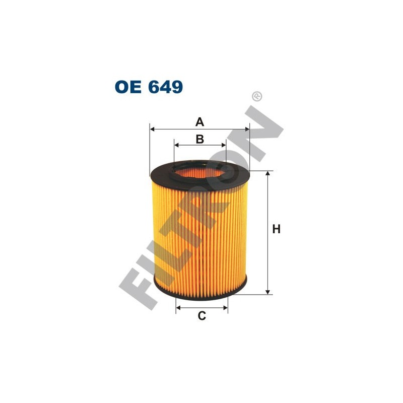 Filtro de Aceite Filtron OE649 BMW Serie 3 (E36), Serie 3 (E46), Serie 5 (E39), Serie 5 (E60/E61), Serie 7 (E38)