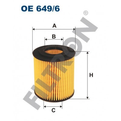 Filtro de Aceite Filtron OE649/6 BMW Serie 1 (E81/E82/E87/E88), Serie 3 (E46), Serie 3 (E90/E91/E92/E93), Serie 5 (E60/E61)
