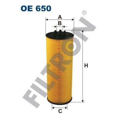 Filtro de Aceite Filtron OE650 Audi A4 (B5/8D), A4 (B6,B7/8E,8H), A6 (4B/C5), A6 Quattro/Allroad, A8 (4D), Allroad I (4BH)