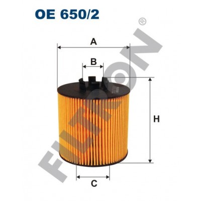 Filtro de Aceite Filtron OE650/2 Audi A3 II, Seat Altea, Cordoba III, Ibiza V, Leon II, Toledo III, Skoda Fabia II, Octavia II