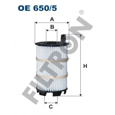 Filtro de Aceite Filtron OE650/5 Audi A5 (8T), A6 II (4F/C6), A8 II (4E), Allroad II (4FH), Q7 (4L), R8 (42)