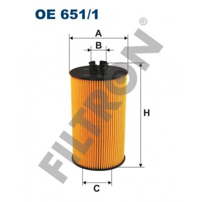 Filtro de Aceite Filtron OE651/1 Evobus Cito, Medio, O 810-815, Mercedes 7/8/9/11/13/15T, Atego I/II, Vario, Terberg BC