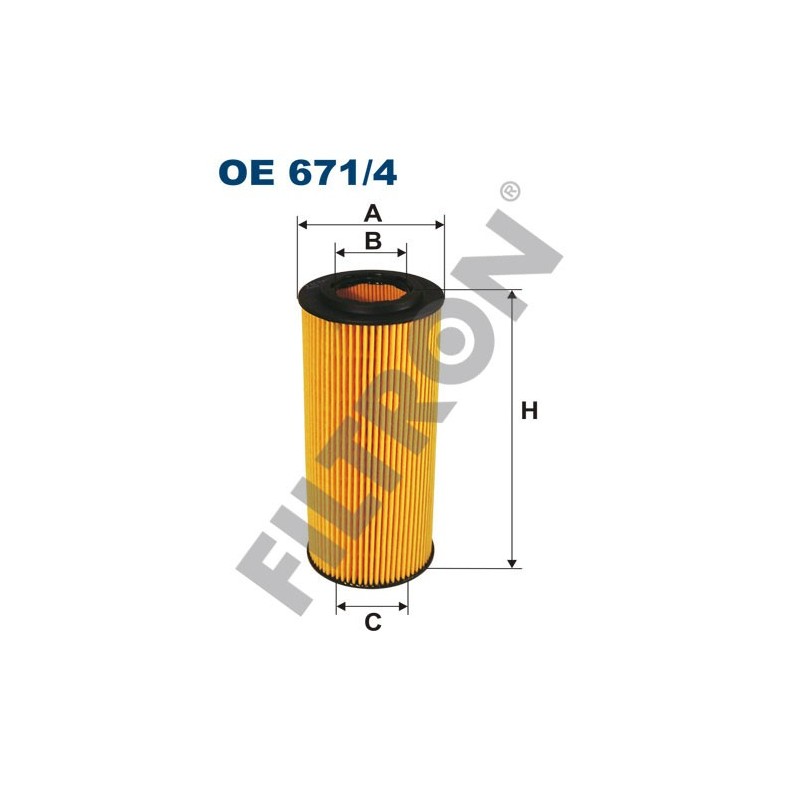 Filtro de Aceite Filtron OE671/4 Audi A4 (B6,B7/8E,8H), A4 (B8,8K), A5 (8T), A6 (4F/6C), A6 (4G2,4G5), ,A6 Allroad, A7 (4GA)