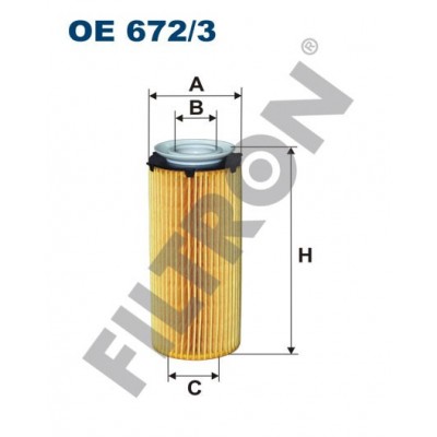 Filtro de Aceite Filtron OE672/3 BMW Serie 3 (E90/E91/E92/E93), Serie 5 (F10/F11/F18), Serie 5 GT (F07GT), Serie 7 (F01/F02)