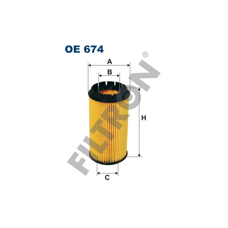 Filtro de Aceite Filtron OE674 Chrysler Grand Voyager III, Voyager III (RG), Hyundai Elantra, Santa FE, Trajet, Tucson