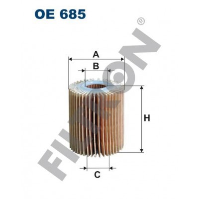 Filtro de Aceite Filtron OE685 Lexus GS, GX, IS II, LS, Toyota Auris, Auris II, Avensis II, Avensis III, Corolla Verso