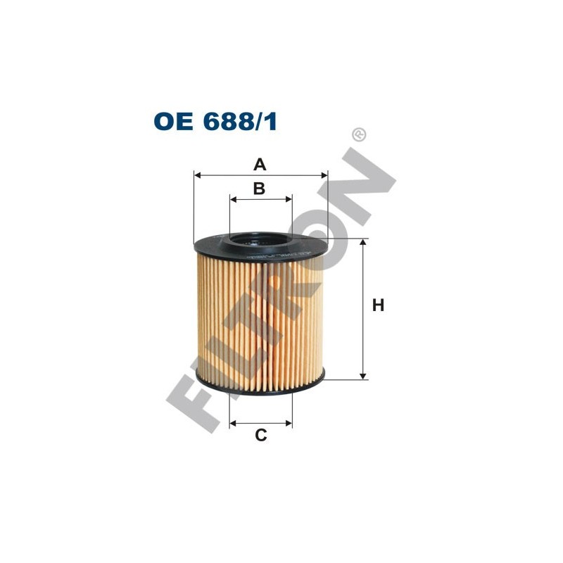 Filtro de Aceite Filtron OE688/1 Seat Ibiza V, Skoda Fabia II, Praktik, Roomster, Volkswagen Polo V