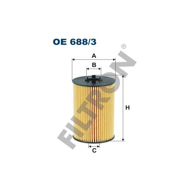 Filtro de Aceite Filtron OE688/3 Audi A3 III (8V), A4 (B8/8K), A4 (8W), A5 (8T), A5 (F5), A6 (4G2/4G5),Q3, Q5(8R), Seat Ateca