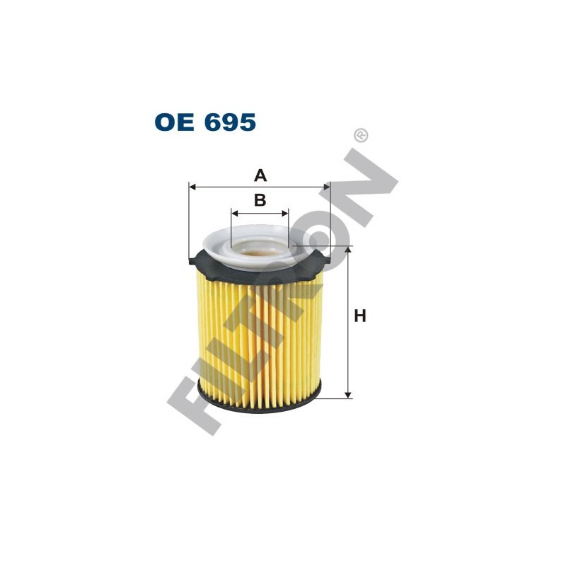 Filtro de Aceite Filtron OE695 Mercedes A (W176), B (W246), C (W204/S204), C (W205/S205), CLA (C117), E (W212)