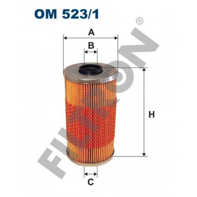 Filtro de Aceite Filtron OM523/1 BMW Serie 3 (E36), Serie 5 (E34), Landrover Range Rover II, Opel Omega B, Vauxhall Omega B