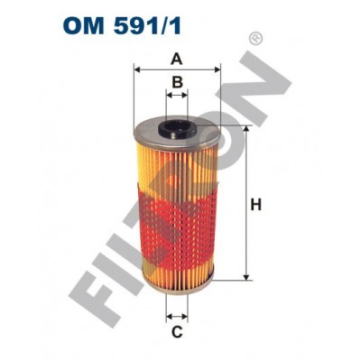 Filtro de Aceite Filtron OM591/1 Mercedes 400, 500, CL (C140), E (W/R/C/S124), E (W/S210), S (W140), SL (R129)