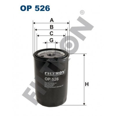 Filtro de Aceite Filtron OP526 ABG, Agria, Atlas, Atlas Copco, Benford , Bobcat, Bomag, Deutz , F.U.T. Suchedniów, Kramer