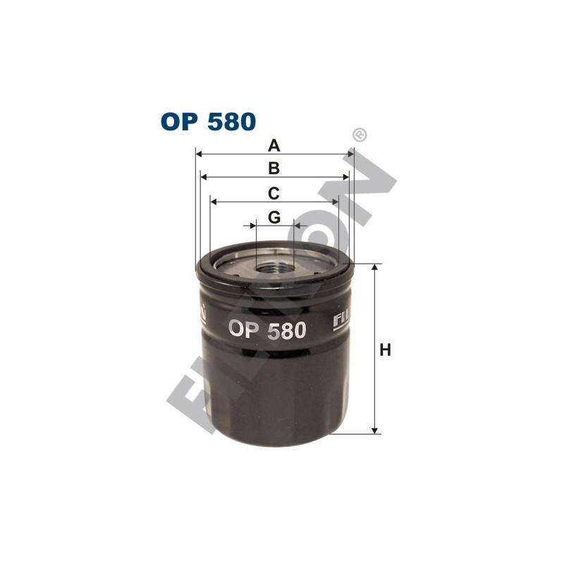 Filtro de Aceite Filtron OP580 FSO Polonez, Polonez Atu, Polonez Caro, LDV Limited Sherpa, Rover MG (ZR/ZS/ZT), Montego