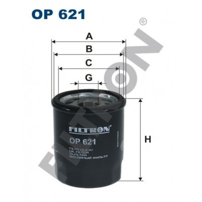 Filtro de Aceite Filtron OP621 Komatsu, New Holland, Daihatsu, Fiat, Subaru, Suzuki, Toyota Avensis I, Avensis II