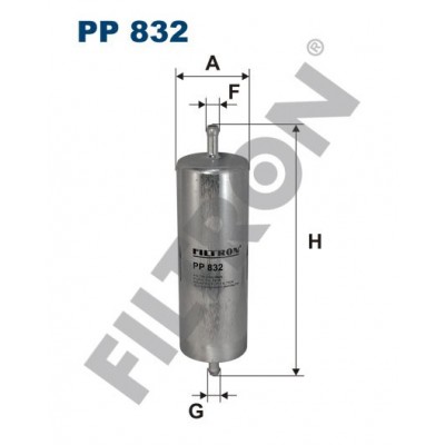 Filtro de Combustible Filtron PP832 BMW Serie 3 (E30), Serie 3 (E36), Serie 7 (E32), Serie 8 (E31)