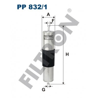 Filtro de Combustible Filtron PP832/1 BMW Serie 3 (E36), Serie 3 (E46), Serie 5 (E34), Serie 5 (E39), Serie 7 (E38)