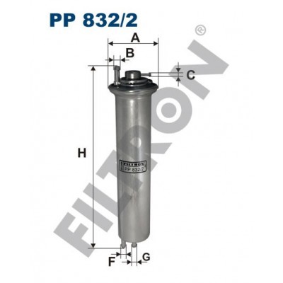 Filtro de Combustible Filtron PP832/2 BMW Serie 5 (E39), Serie 7 (E38), Serie X5 (E53)
