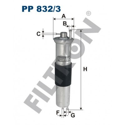Filtro de Combustible Filtron PP832/3 BMW Serie 3 (E46), Serie Z3