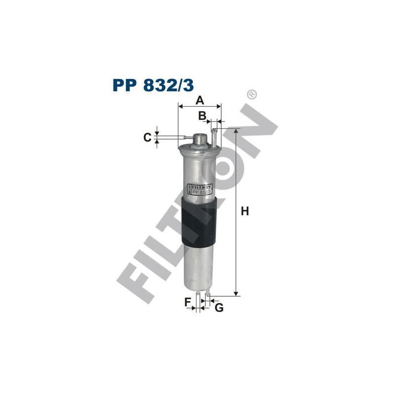 Filtro de Combustible Filtron PP832/3 BMW Serie 3 (E46), Serie Z3