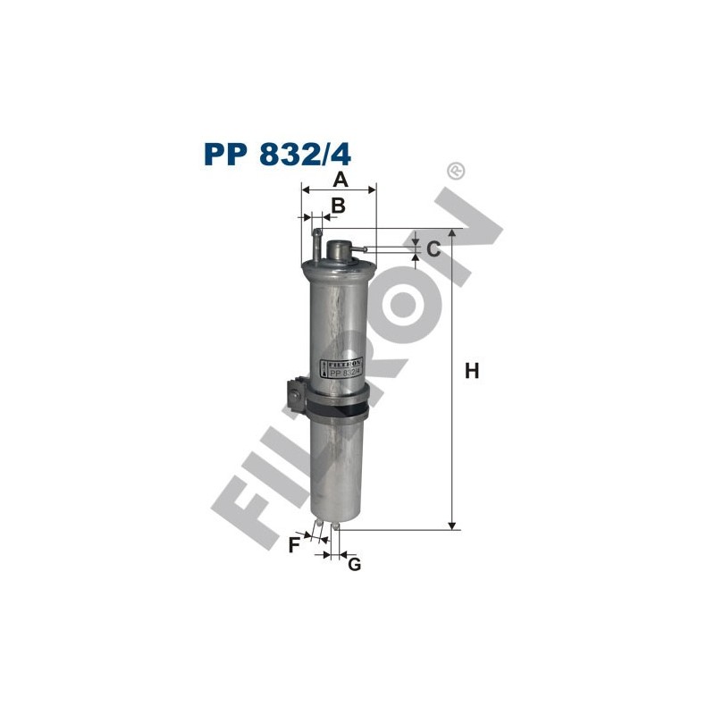 Filtro de Combustible Filtron PP832/4 BMW Serie 7 (E65/E66)