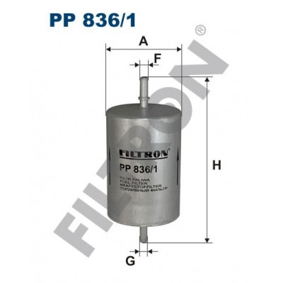 Filtro de Combustible Filtron PP836/1 Audi A3, A4 (B6,B7), A8 II, TT, Seat Exeo, Leon I, Toledo II, Skoda Octavia