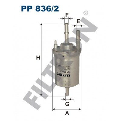 Filtro de Combustible Filtron PP836/2 Audi, Seat, Skoda Fabia II, Octavia II, Roomster, Superb II, Yeti, Volkswagen Caddy IV