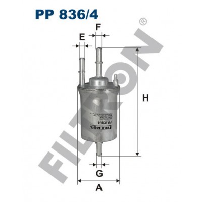 Filtro de Combustible Filtron PP836/4 Audi A3 II, Seat Altea, Cordoba III, Ibiza IV/V, Leon II, Skoda Fabia, Octavia II