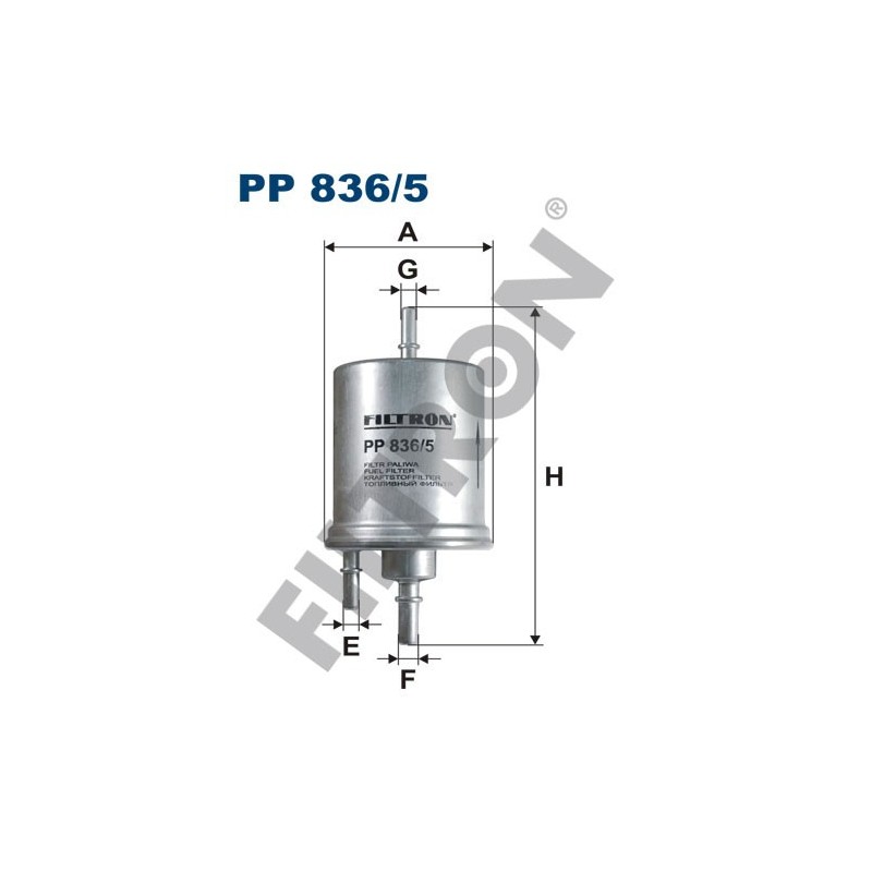 Filtro de Combustible Filtron PP836/5 Audi A4 (B6,B7/8E,8H), A6 II (4F/C6)